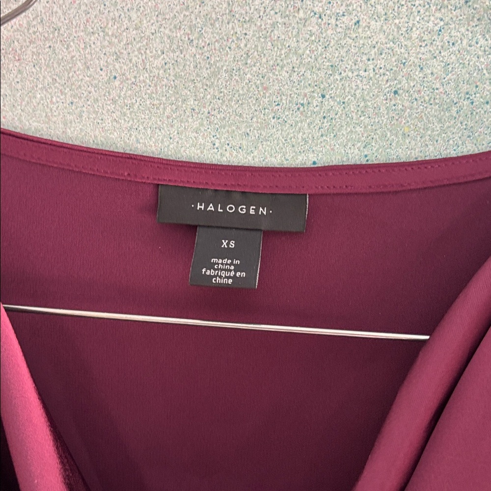 Halogen Rich Burgundy Sleeveless Blouse